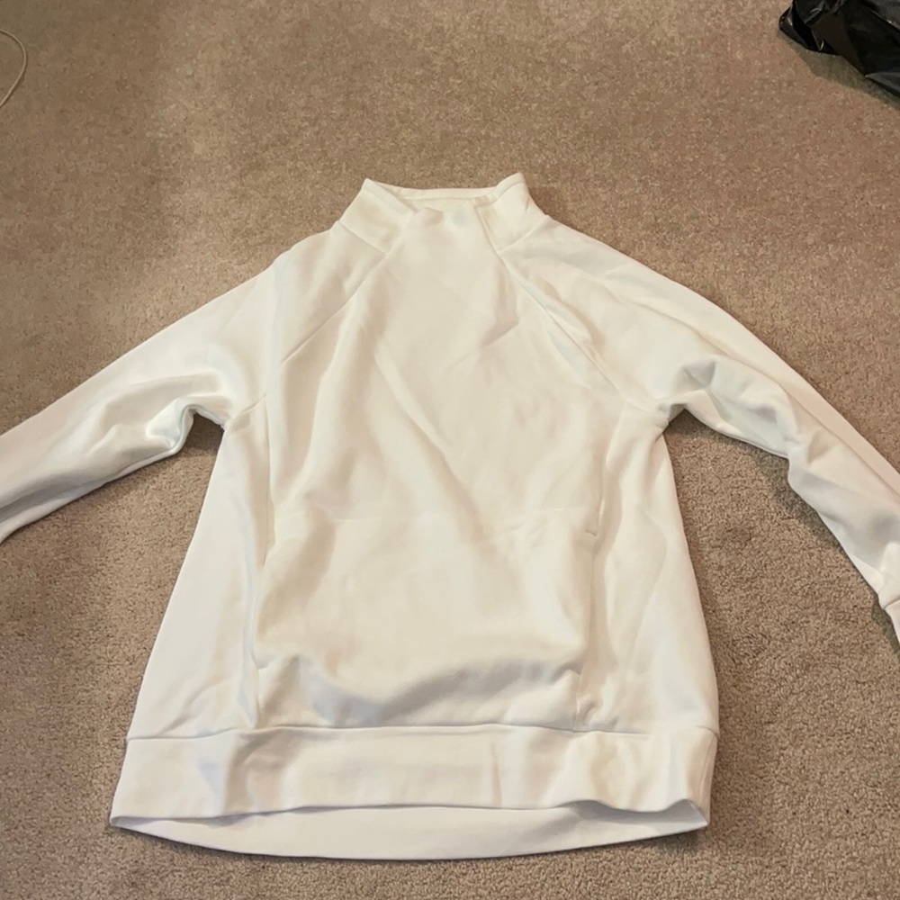 Fabletics White Zaylee Funnel Neck Tunic - Size Large NWT
